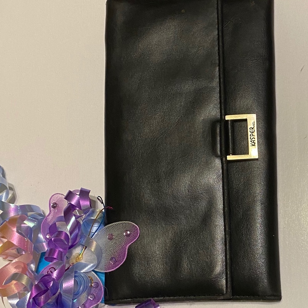 Jasper leather wallet with back & inside zippers